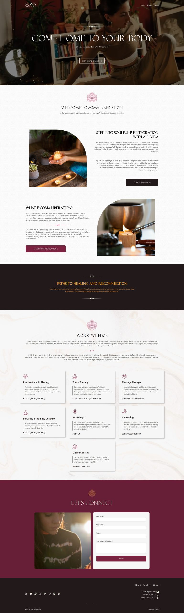 Wellness & Somatics Website